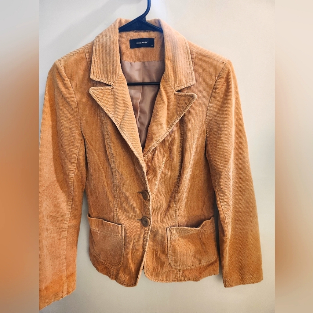 Women's Vero Moda Tan Corduroy Blazer size 36 (US 6)